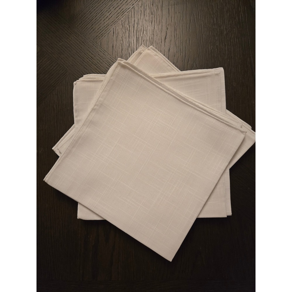 Set of 8‎ Vintage White Napkins Approx. 19" X 19"